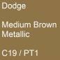 Preview: Dodge, Medium Brown Metallic, C19 / PT1.